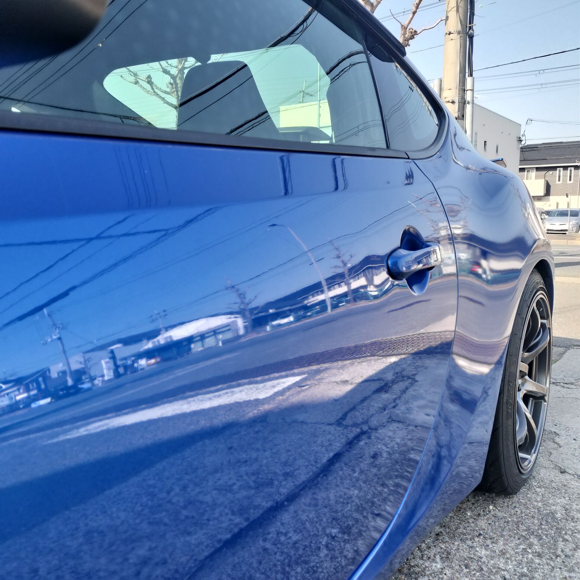 スバル　BRZ 　凹み修理、パテ痩せ跡修理